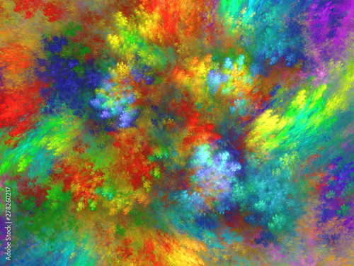 rainbow abstract fractal background 3d rendering illustration