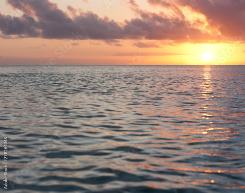 A sunset as seen from the sea in Tonga