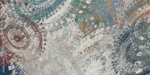 Wallpaper Mural Colorful pattern. Canvas surface. Backdrop material. Handmade background. Modern art. Wide brush. Painterly mix. Oil painting. Abstract. Wall painting. 2d illustration.  Torontodigital.ca