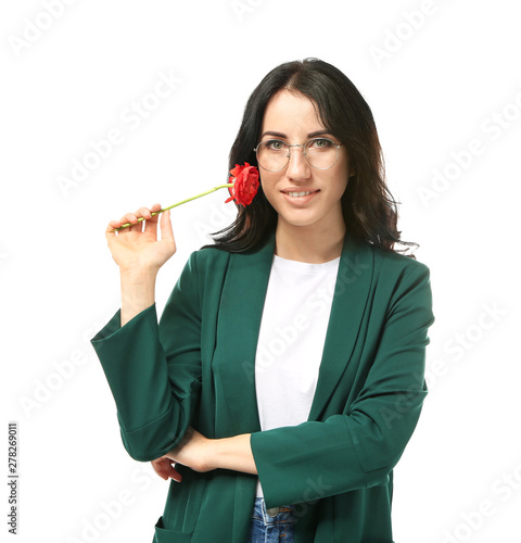 Portrait of beautiful woman...