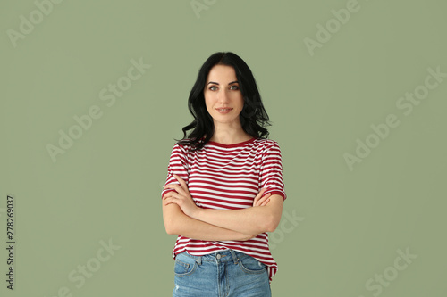 Portrait of beautiful woman...