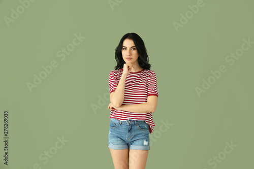 Portrait of beautiful woman...