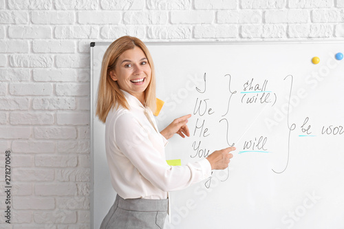 Beautiful English teacher n...