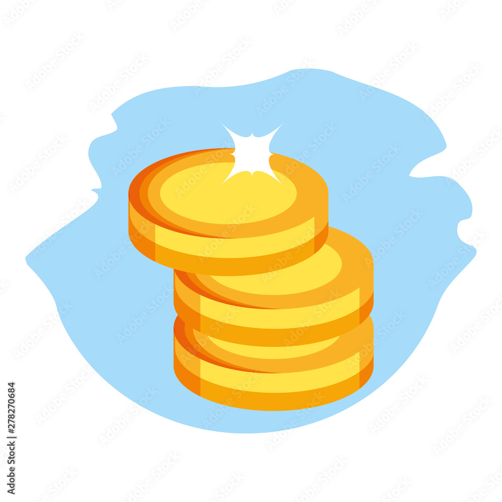 pile coins money dollars icons