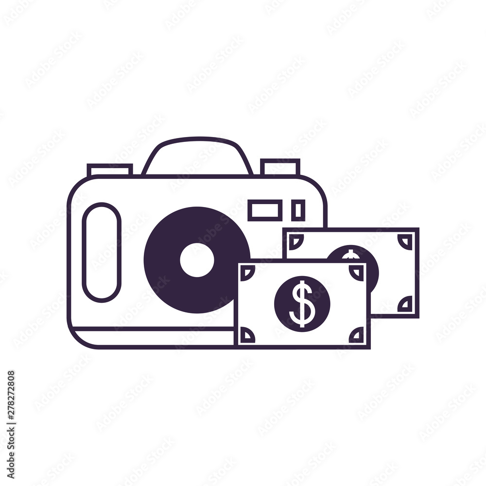 camera photographic digital with bills dollars camera photographic digital with bills dollars