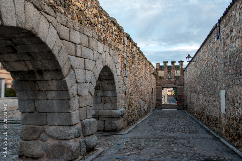 The end of the Aqueduct of Segovia