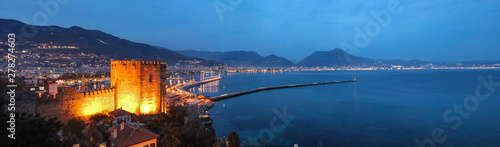 Принти на полотні alanya marina at night