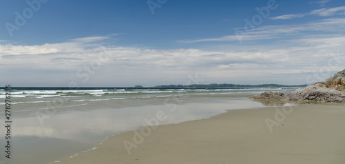 Low tide near rocks at south end of Long Beach in Tofino