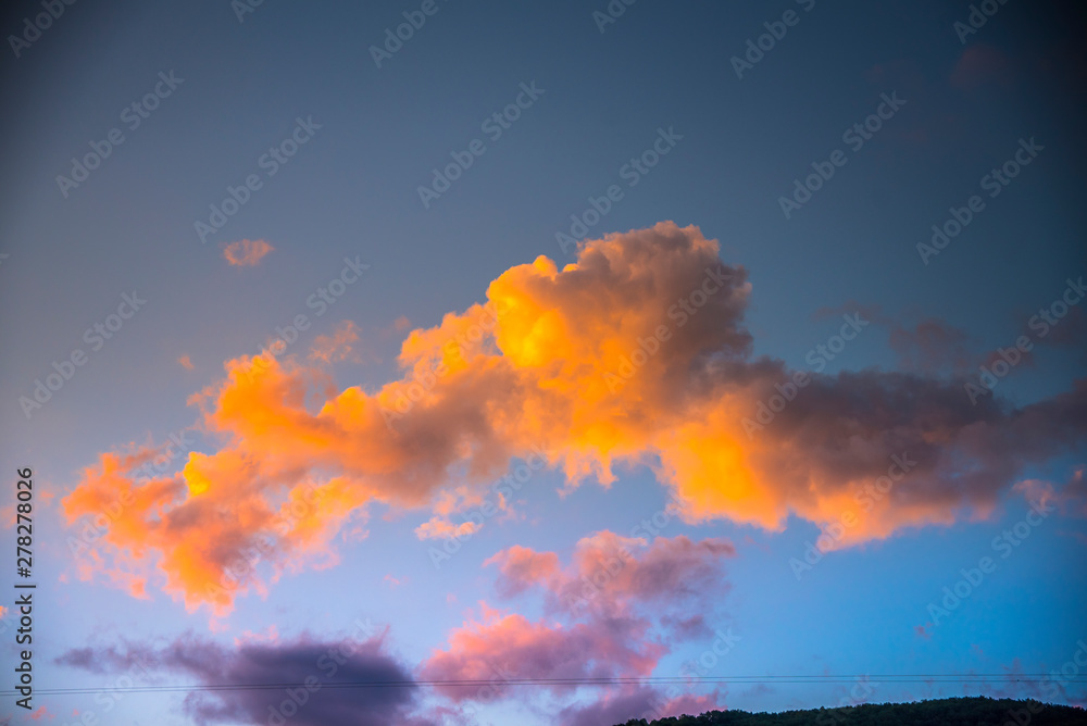 Naklejka premium Fantastic landscape at sunset