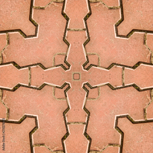 Paving slabs - bksshovnaya texture pattern. Pattern from a photo of terracotta paving slabs.