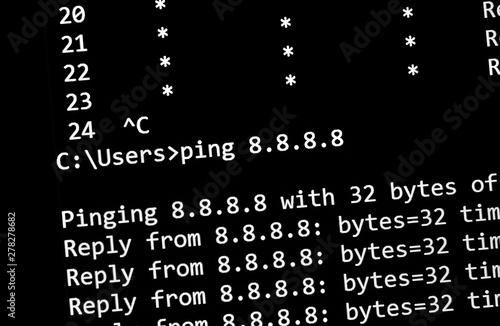 Obraz na płótnie ping network command