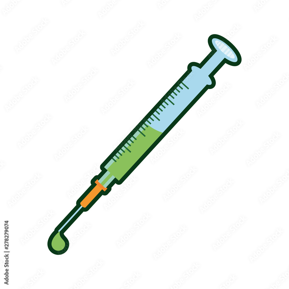 Fototapeta premium medical syringe drugs isolated icon