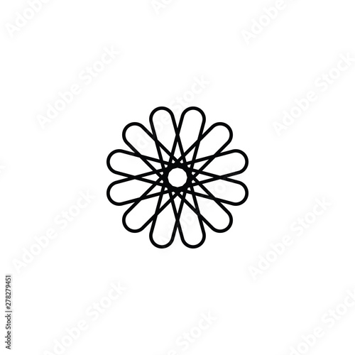 flower star sign symbol design illustration
