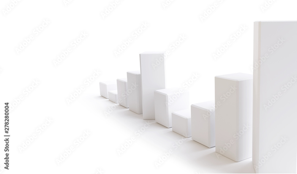 Fototapeta premium business chart success symbol isolated on white background 3d-illustration