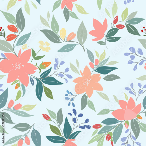 Floral vector illustration background pattern