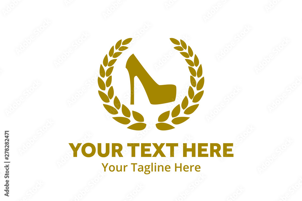 ladies shoes logo , ladies shoes simple logo creative design in flat style with color . shoes