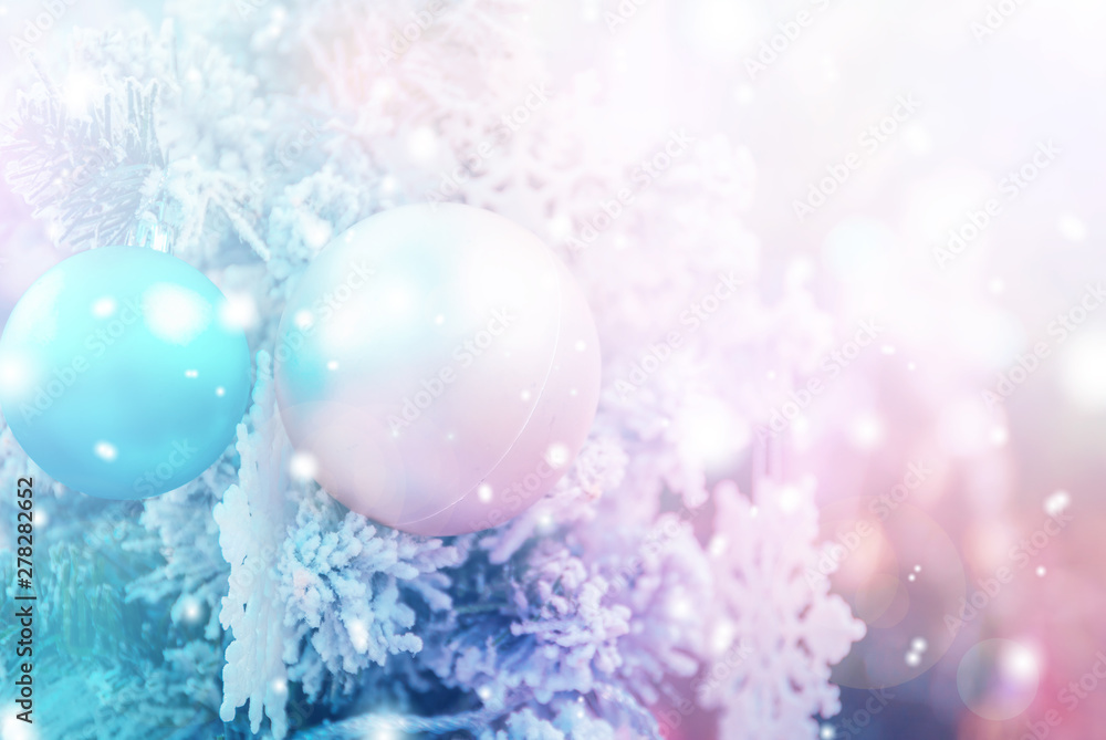 Christmas Background with bokeh light; Blurred Xmas background Christmas Background with bokeh light; Blurred Xmas background
