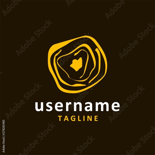 wood logo design inspiration . wood logo template . wood circumference logo design template