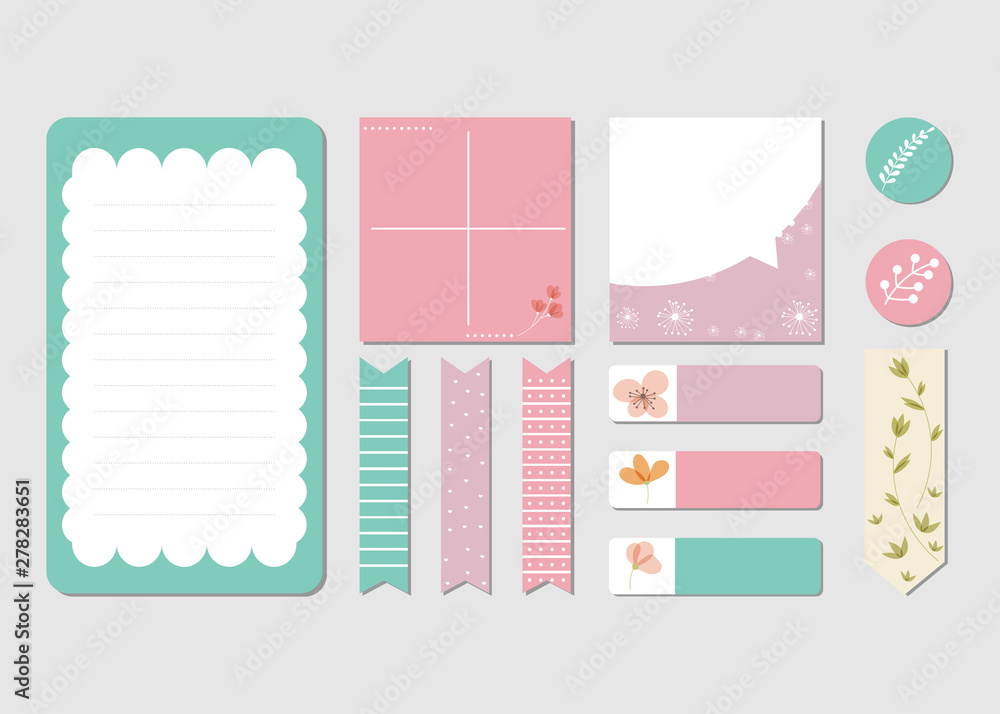 design elements for notebook, diary, stickers and other template.vector,illustration. design elements for notebook, diary, stickers and other template.vector,illustration.