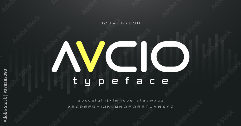 digital music modern alphabet and number fonts. Typography electronic dance music future creative font and numbers design concept. vector illustraion