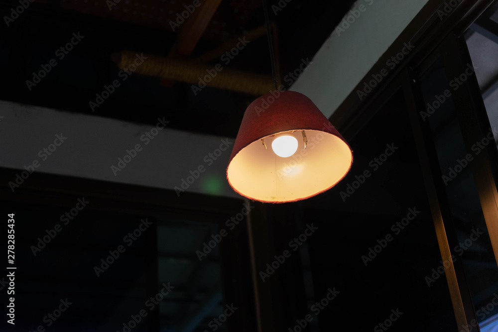Backgrounds electric lamp in the restaurant Backgrounds electric lamp in the restaurant