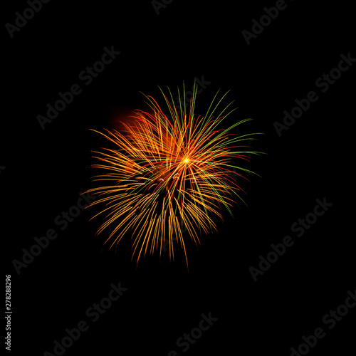 Beautiful fireworks with a black background  celebration with fireworks