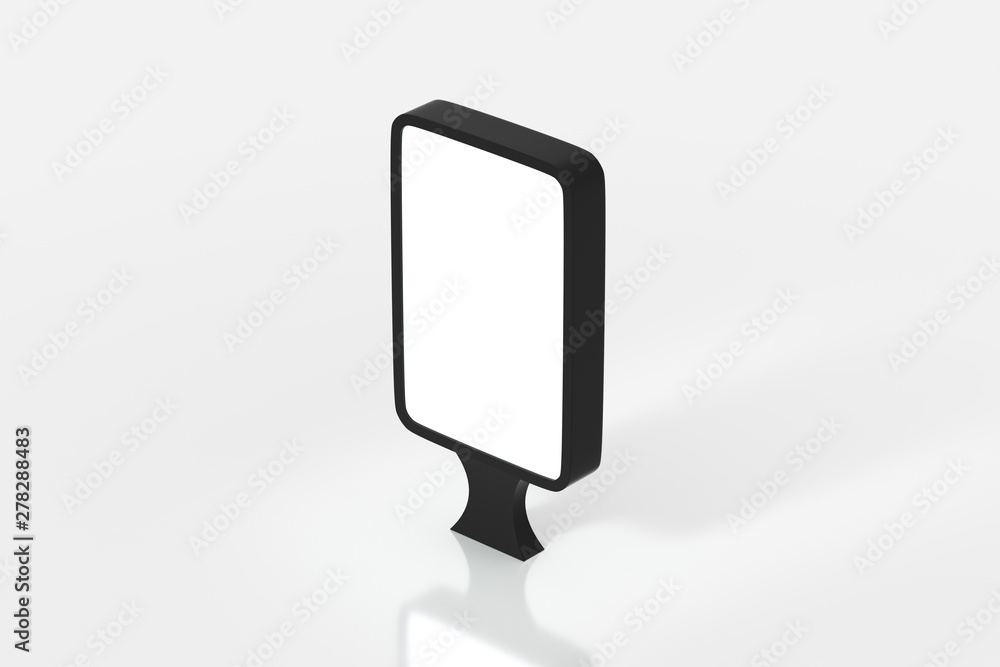 The empty commercial billboard with white background, 3d rendering. The empty commercial billboard with white background, 3d rendering.