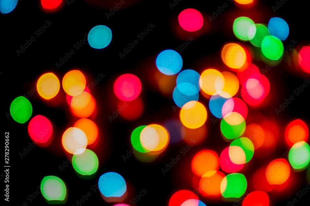 Abstract bokeh lights with black background. Abstract bokeh lights with black background.