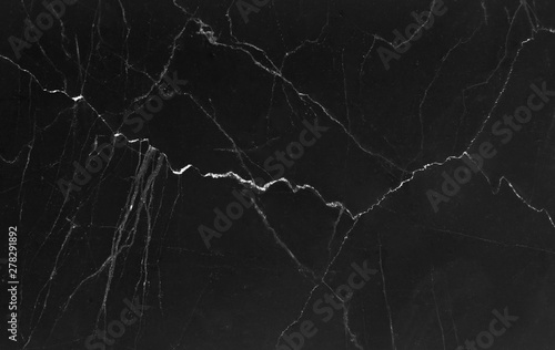 Marble abstract texture , nature black background with white line vein patterns