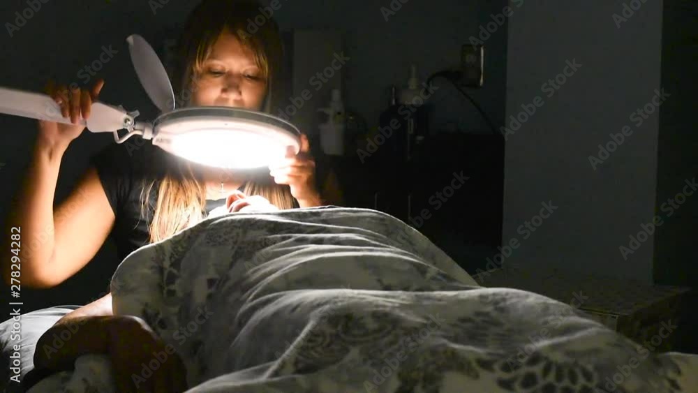 Getting a facial in the health and wellness office