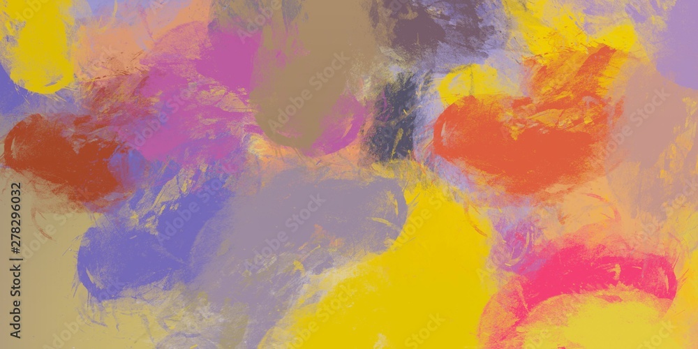 Painterly mix. Canvas surface. Abstract. Wall painting. Oil painting. Colorful pattern. Color texture. Handmade background. Backdrop material. Wide brush. 2d illustration. 