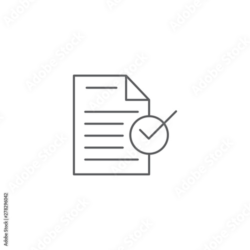 Approved document file vector icon isolated on white background © ady sanjaya