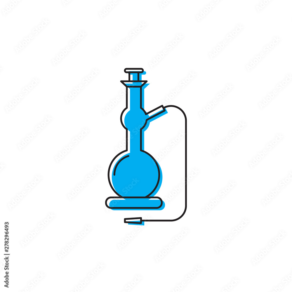 Shisha Pipe line vector icon, isolated on white background Shisha Pipe line vector icon, isolated on white background