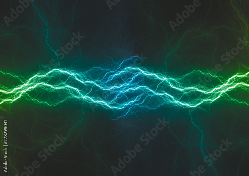 Blue and green abstract electrical background