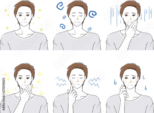 男性用スキンケアのイラスト