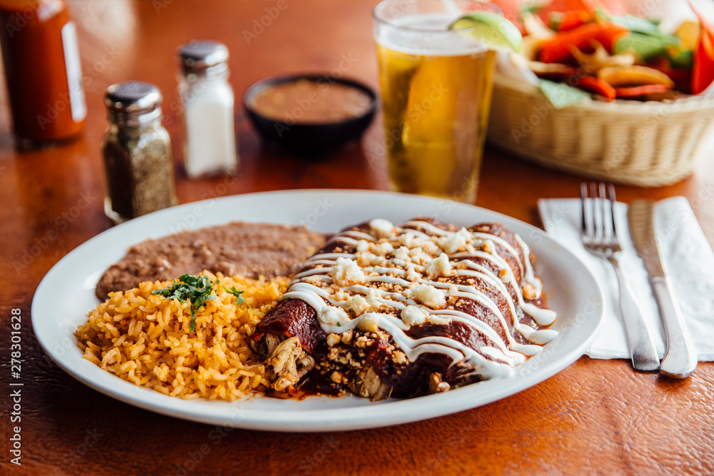Enchiladas with Rice and Beans Enchiladas with Rice and Beans