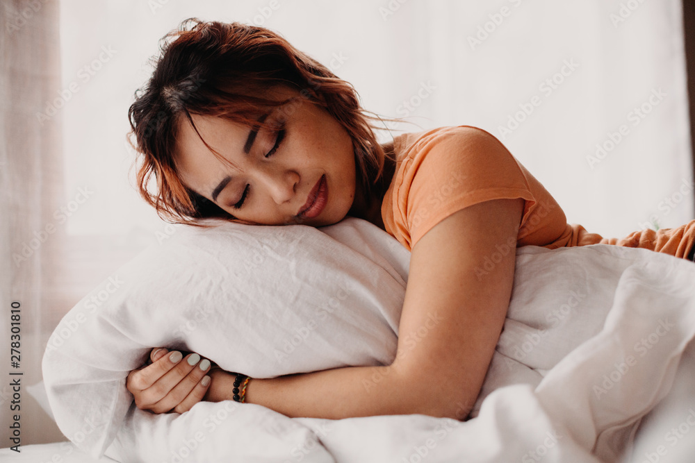 Woman Snuggling Pillow Woman Snuggling Pillow