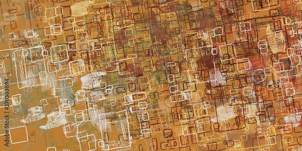 Obraz premium Canvas painting. Colorful background texture mix. 2d illustration. Texture unique backdrop matrix form figures. Creative natural chaos structure element material creation bitmap. Acrylic variety vivid
