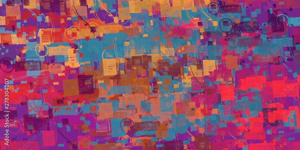 Canvas painting. Colorful background texture mix. 2d illustration. Texture unique backdrop matrix form figures. Creative natural chaos structure element material creation bitmap. Acrylic variety vivid