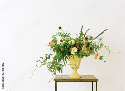 Wild arrangement of spring flowers