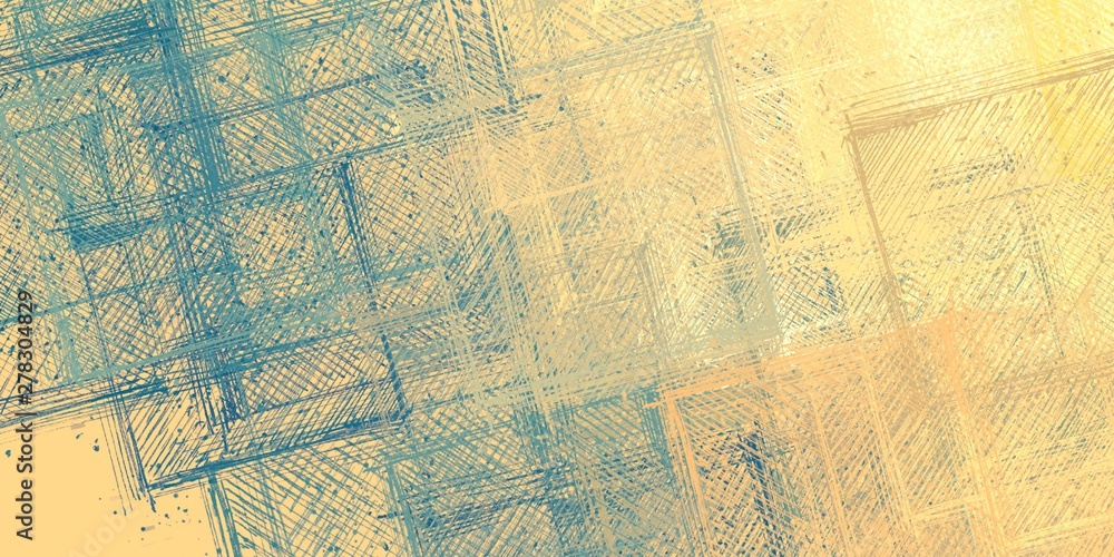 Obraz premium Sketch painting. 2d illustration. Digital texture wallpaper. Art modern drawing backdrop material. Crazy random pattern creation. Creative unique chaos and variety mix structure contour.