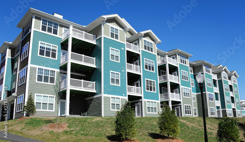 Canvas Print perspective view of new apartment building