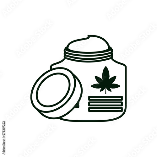 cannabis bottle product with pomade