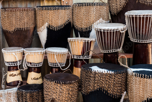African Uganda Djembe (Drums) - Souvenir 