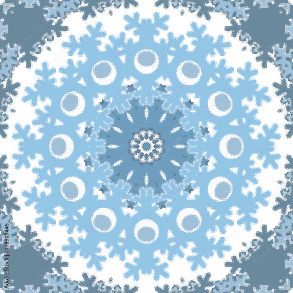 Seamless pixel kaleidoscope mosaic pattern Seamless pixel kaleidoscope mosaic pattern