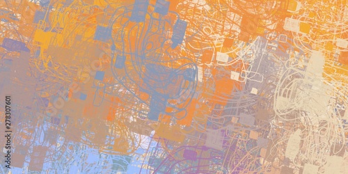 Art wallpaper. Digital canvas. 2d illustration. Texture backdrop painting. Creative chaos structure element.