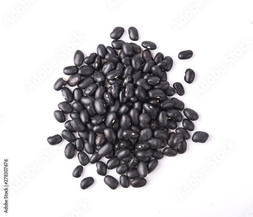 black beans isolated on white background