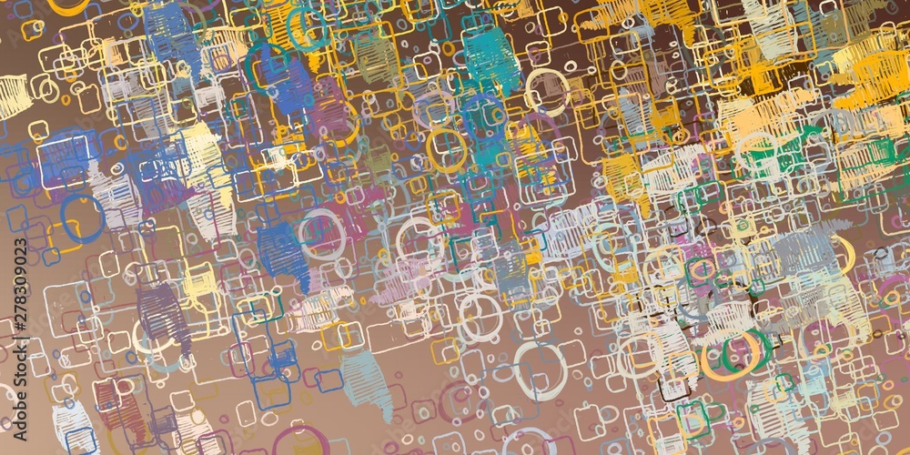 Naklejka premium Art wallpaper. Digital canvas. 2d illustration. Texture backdrop painting. Creative chaos structure element.