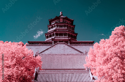 Photography The Summer Palace of Beijing,in infrared light