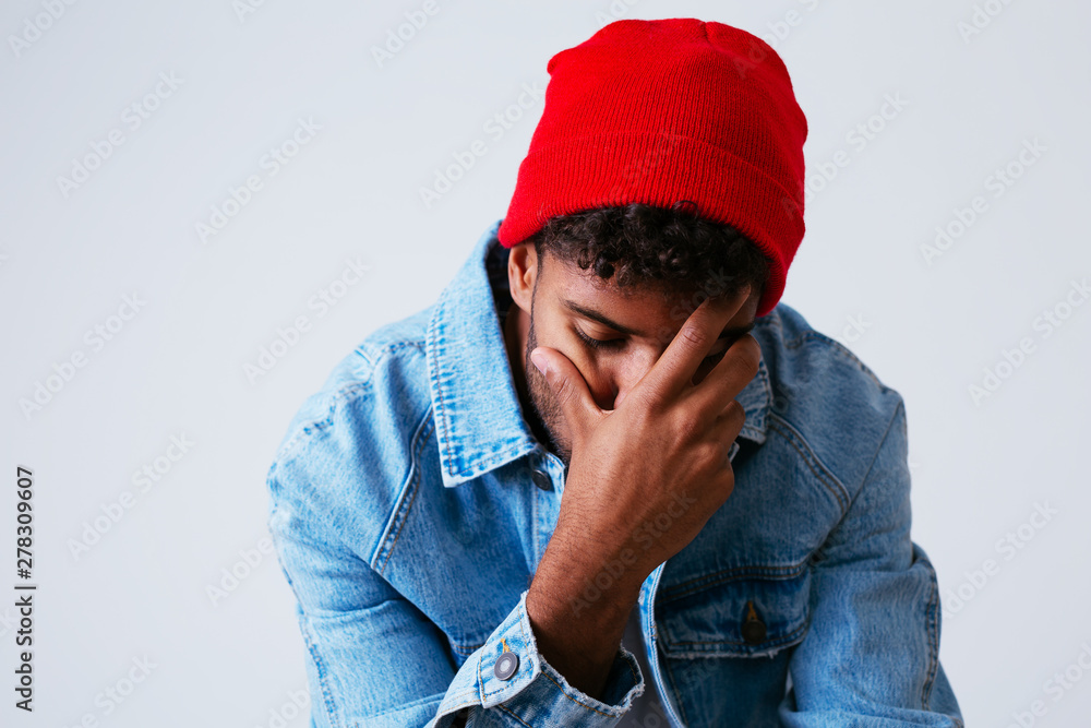 Portrait of a man in studio. Portrait of a man in studio.
